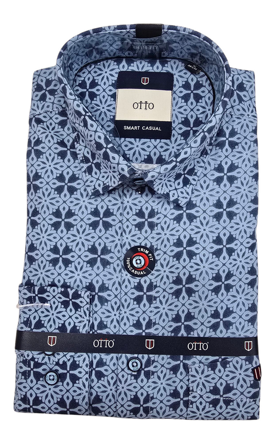 OTTO SHIRTS BLUE PRITING SALE